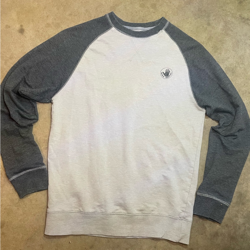 Vintage Y2K Body Glove Gray 2 Tone Crewneck Sweatshirt Size Small 90s Streetwear
